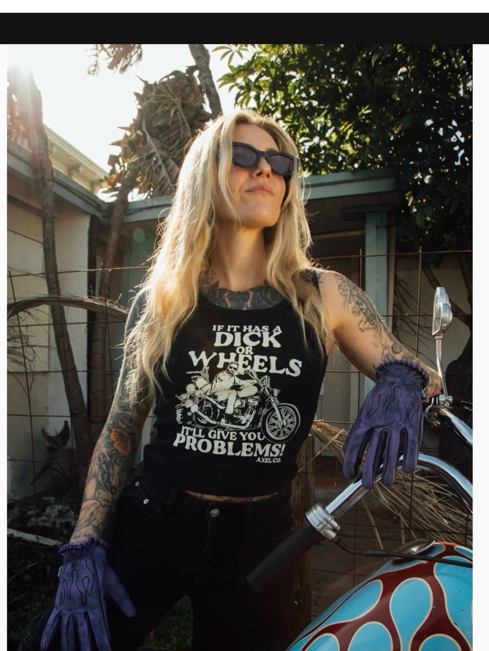 Axel Co motorcycle cropped tank